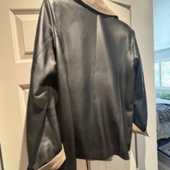 Italian Leather Jacket, Size 10 - Picture 3 of 4